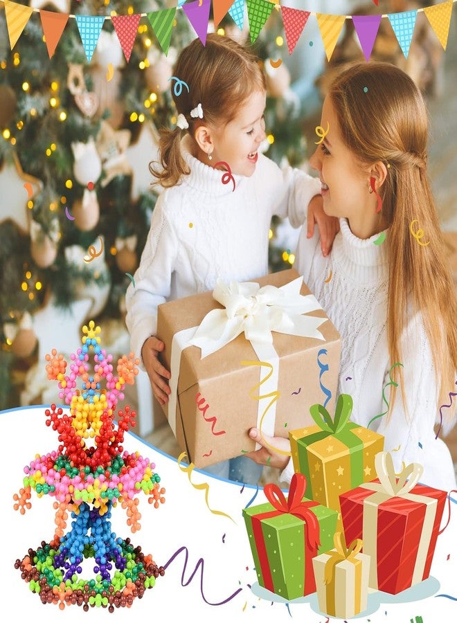 Zusaca Plum Building Blocks Toy, Cogs Toys for Kids, Plastic Building Discs Sets, Snowflake Toy with Storage Bag, Kids Educational Toys Play Resources, Safe Material (Random Color) (200 pc) - Image 5